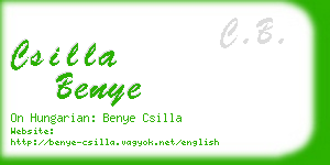 csilla benye business card